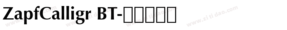 ZapfCalligr BT字体转换